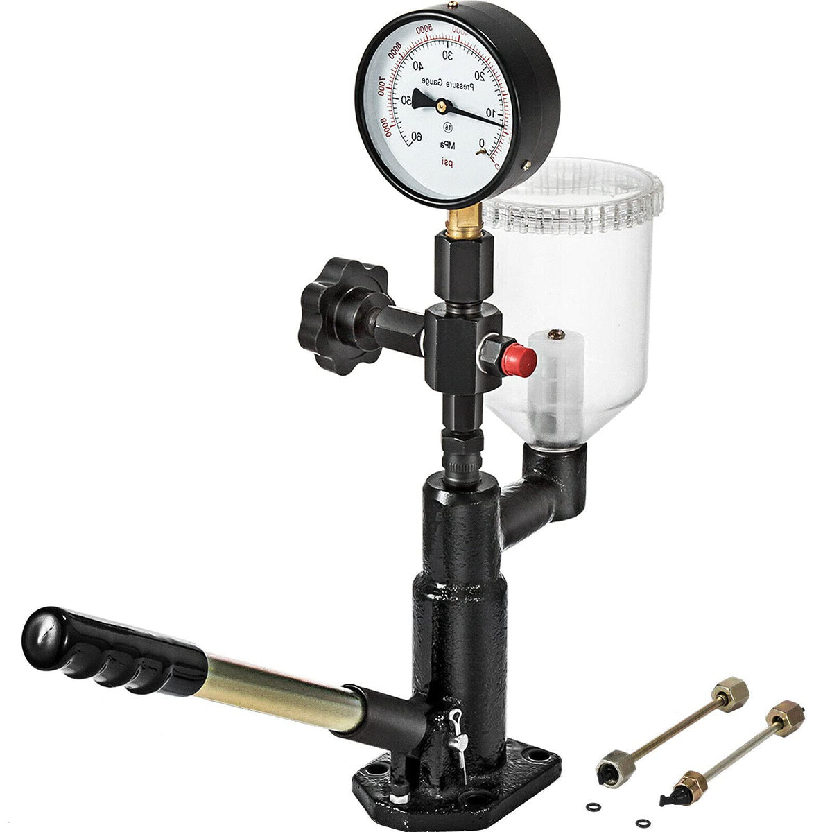 VEVOR stainless dual-scale pressure gauge close-up for precise reading benefit