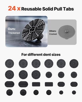 VEVOR assorted pull tabs array for precise dent size matching