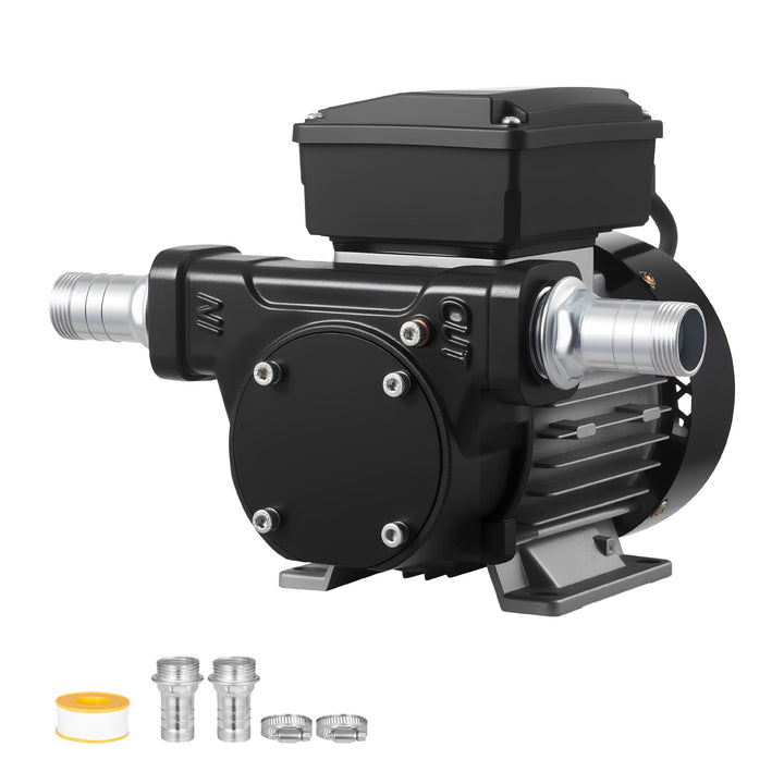 VEVOR pump front view showing durable build and quick hookup benefit