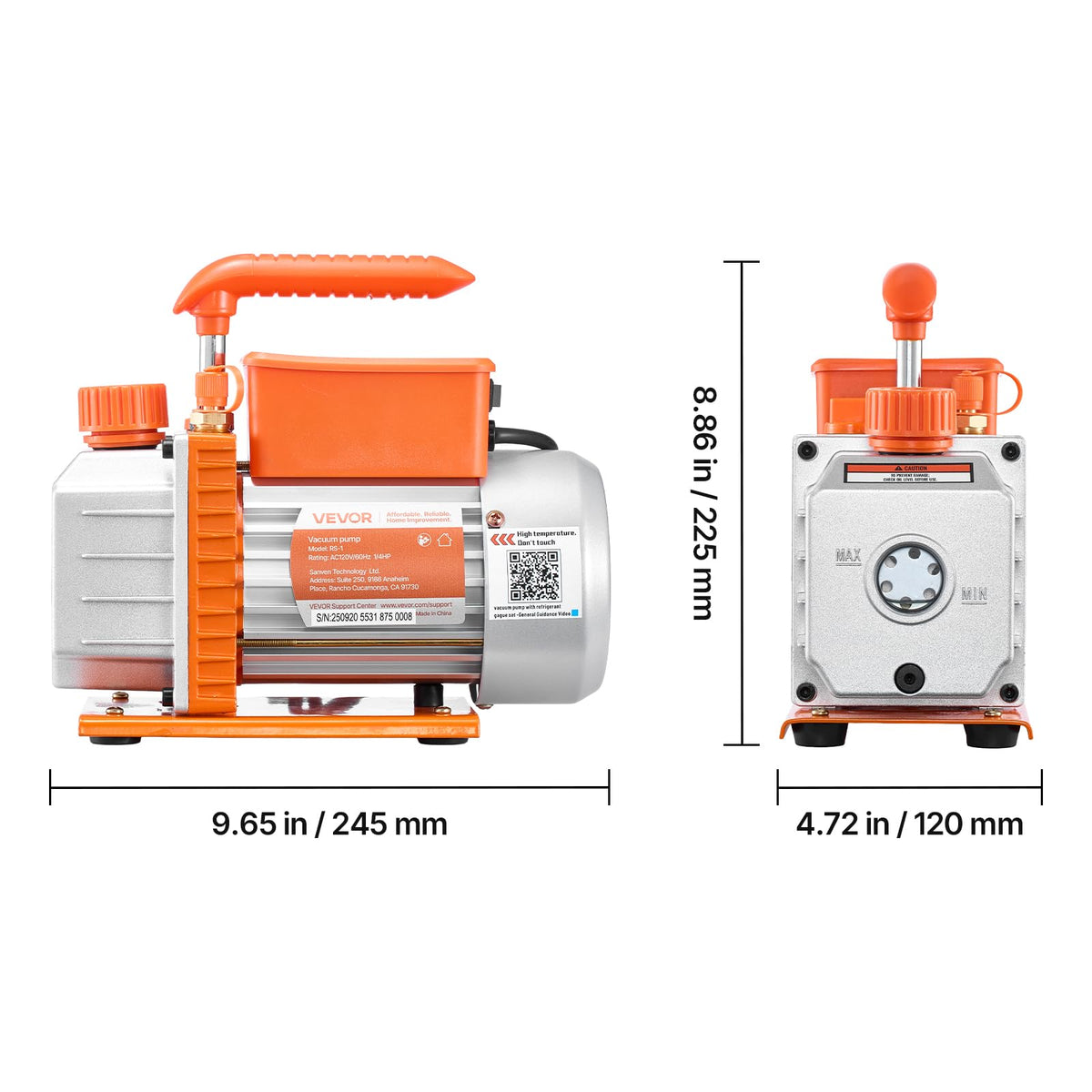 VEVOR pump in use on car AC system illustrating real-world evacuation and leak testing benefit