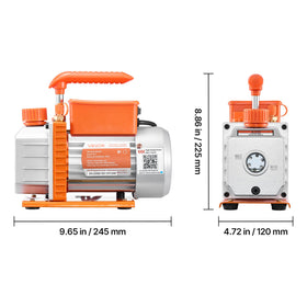 VEVOR pump in use on car AC system illustrating real-world evacuation and leak testing benefit