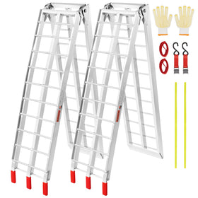 VEVOR ramp front view showing full length and stable profile for secure loading