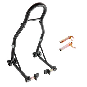 VEVOR rear stand front view showing sturdy frame and casters for stable lifting