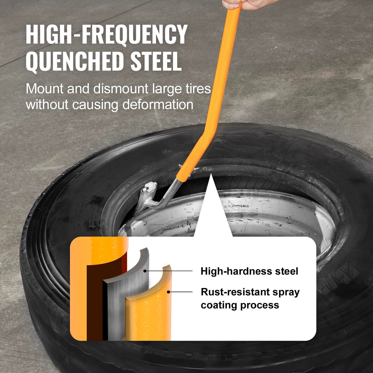 VEVOR rubber grip handle ergonomics reduce operator fatigue