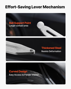 VEVOR rubber hammer with aluminum tips showing controlled tapping benefit