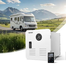 VEVOR heater installed in an RV compartment illustrating space-saving fit