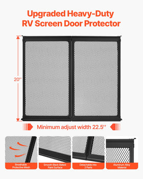 VEVOR close-up of breathable protective mesh demonstrating scratch resistance