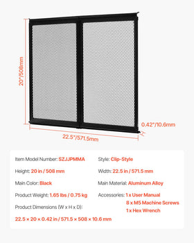 VEVOR protector next to handrail showing size and scale for easy measuring