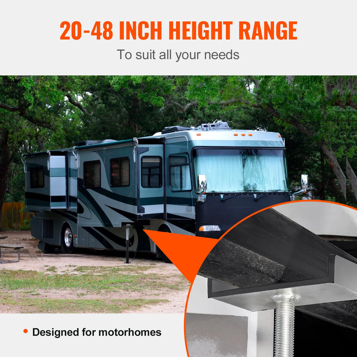 VEVOR folded support jack compact for easy storage and transport advantage