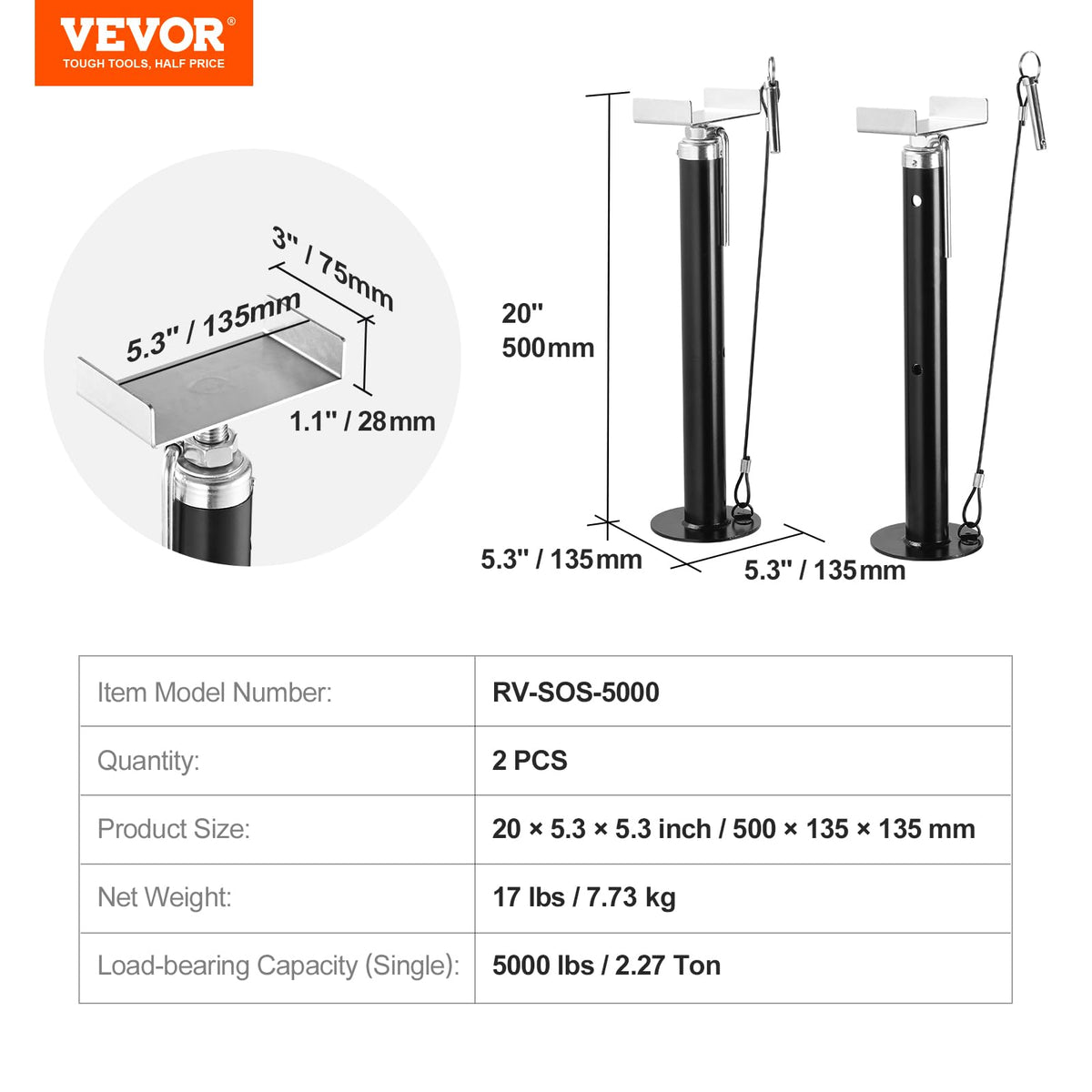 VEVOR steel tube and spray-plastic coating texture for rust resistance