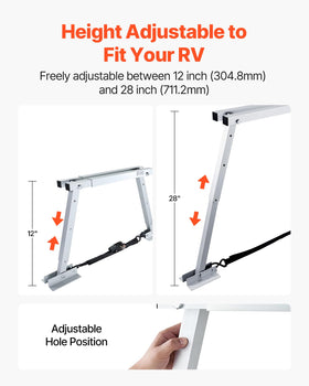 VEVOR stabilizer adjustable height closeup showing precise hole alignment
