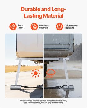 VEVOR stabilizer pin and hinge detail for secure, tool-free locking