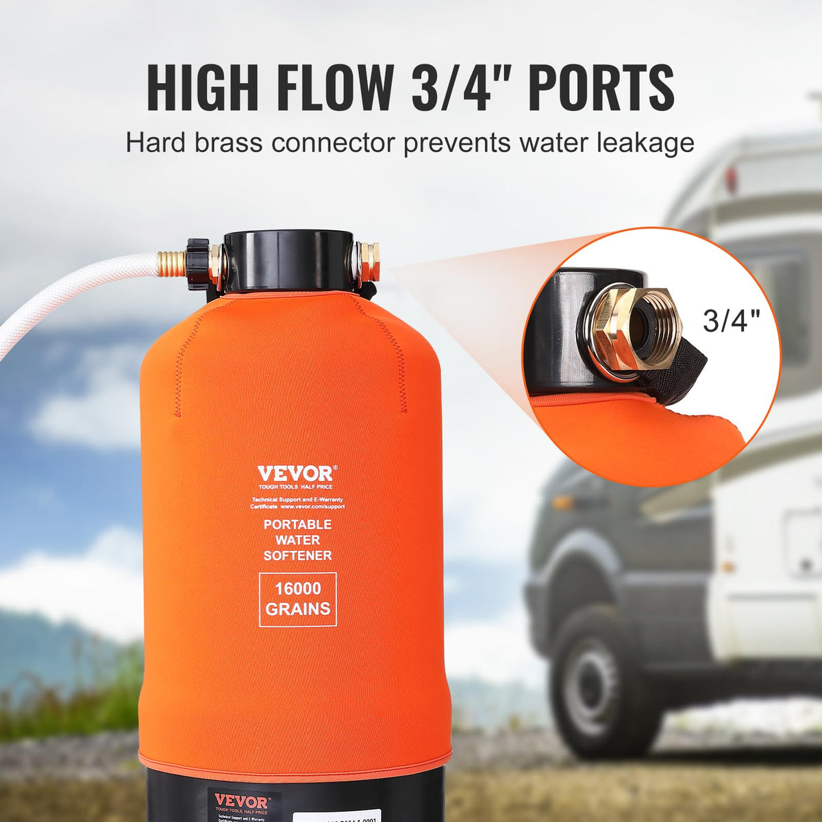 VEVOR 42-inch hose connection illustrating flexible reach and easy hookup