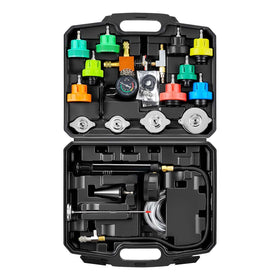 VEVOR kit beside a hand for scale showing compact, travel-ready size