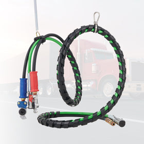 VEVOR length comparison showing 12ft scale for proper tractor-trailer reach