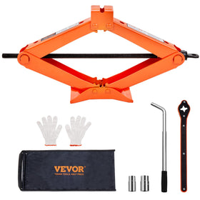 VEVOR scissor jack stored in trunk illustrating organized tool kit benefit
