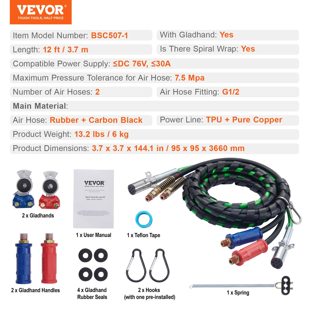 VEVOR spare seals and tender spring kit showing maintenance readiness benefit