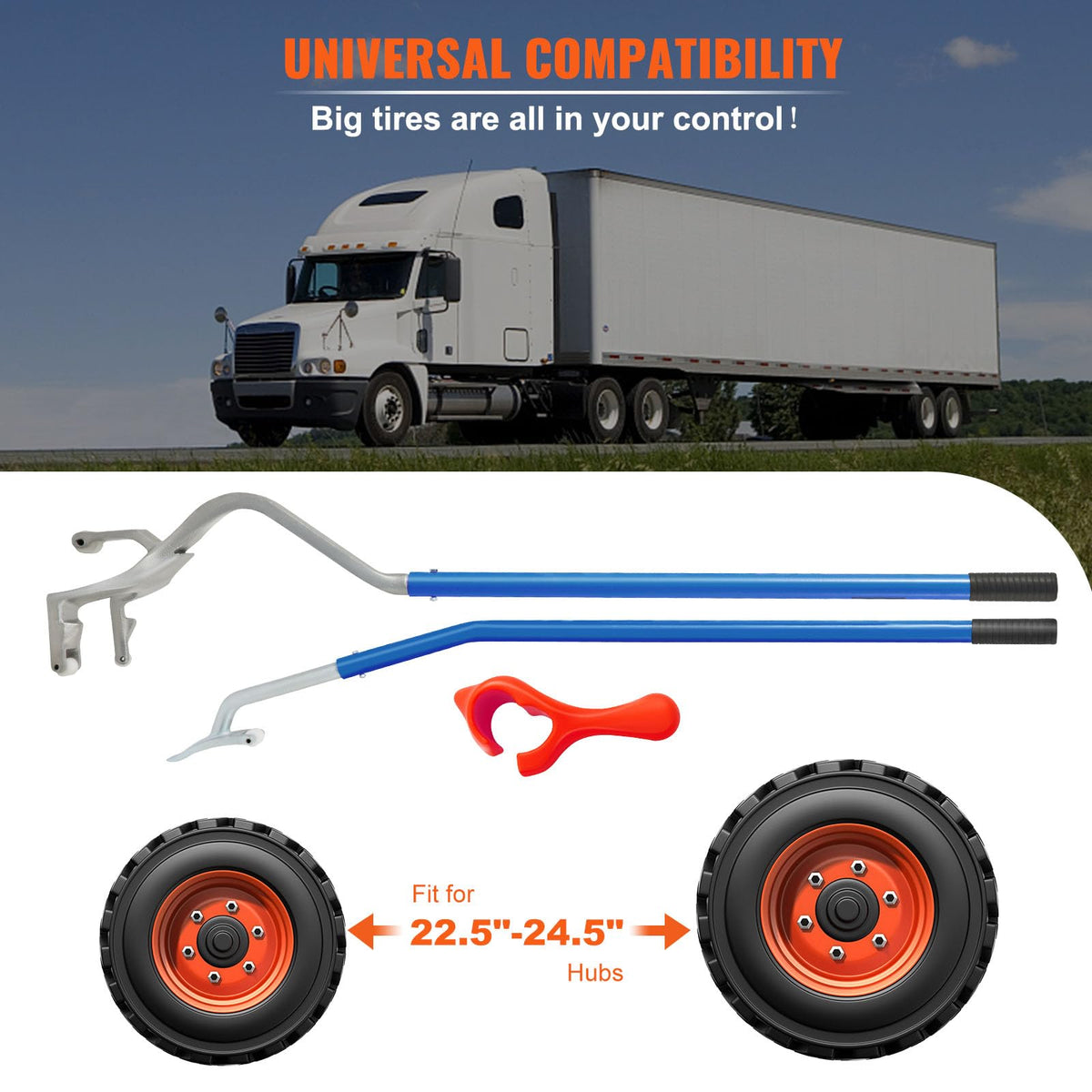 VEVOR side profile demonstrating leverage for faster tire removal