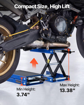 VEVOR side profile raised showing secure lifting height