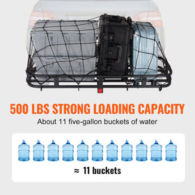 VEVOR side rail detail highlighting 5-inch containment for safer loads benefit