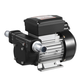 VEVOR pump held by hand for scale demonstrating compact high-capacity design