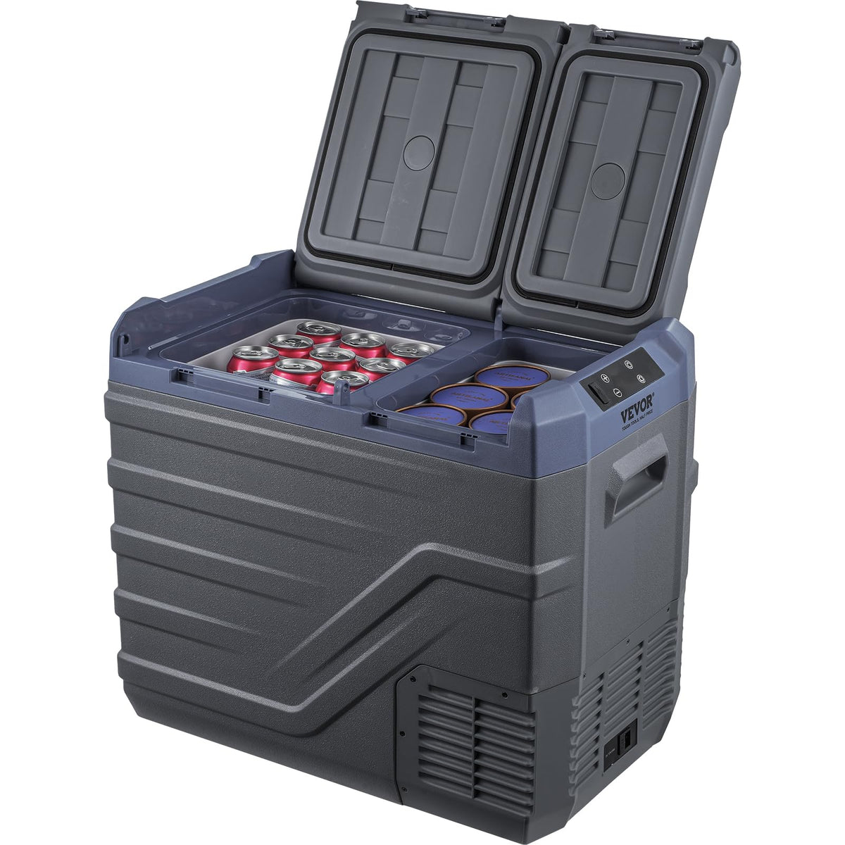 VEVOR next to a standard cooler for size comparison highlighting 40L capacity