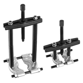 VEVOR bearing puller next to ruler and hand showing scale and portable size