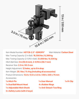VEVOR size comparison with tools showing scale and easy handling benefit
