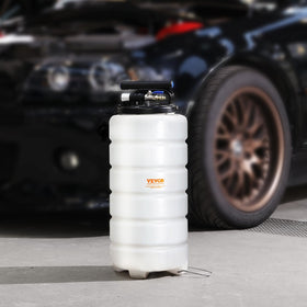 VEVOR size comparison next to toolbox showing compact 15L scale advantage