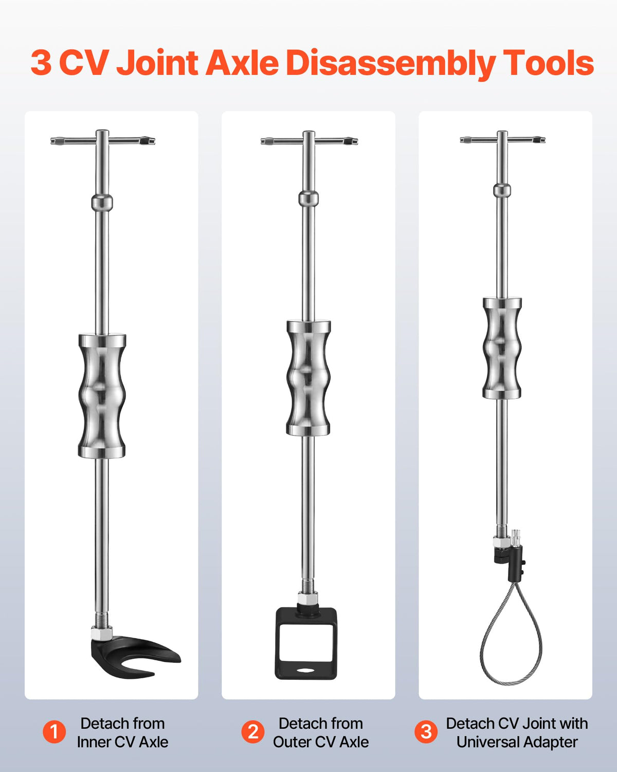 VEVOR slide hammer weight and handle detail providing controlled impact