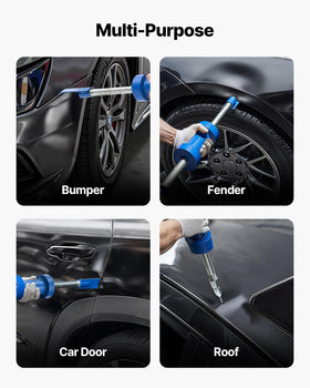 VEVOR cast-iron weight closeup highlighting pulling power for tough dents
