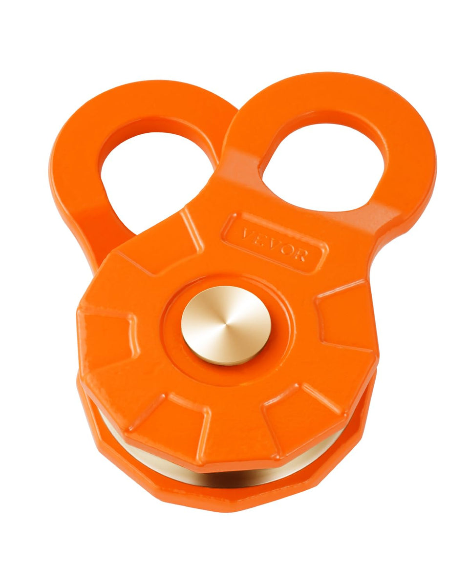 VEVOR snatch block front view showing heavy-duty body and load capacity benefit