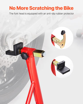 VEVOR anti-slip rubber foot pad close view protecting swingarm finish and preventing slippage