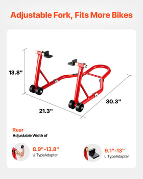 VEVOR U-shaped fork closeup with adjustable width, secure fit benefit