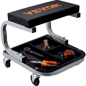 VEVOR stool loaded with tools to show storage capacity and hands-on convenience