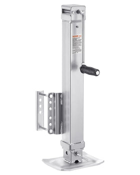 VEVOR front view of swivel trailer jack showing sturdy beam and latch benefit: clear visual of mounting points