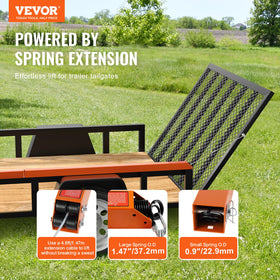 VEVOR close-up of large-diameter spring offering reliable lift assistance