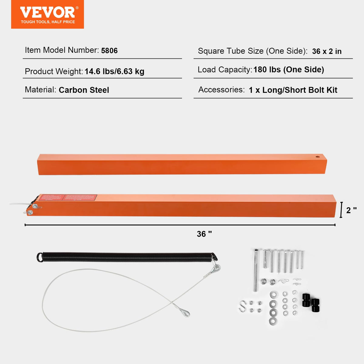 VEVOR side-rail height comparison demonstrating adjustable compatibility