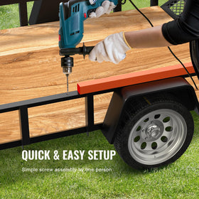 VEVOR mounting on side rail showing bolt placement and secure attachment