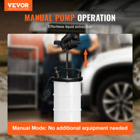 VEVOR tank and cap detail highlighting secure seal for mess-free transfers