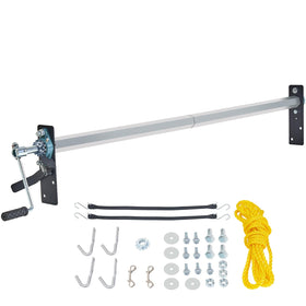 VEVOR front view of aluminum tarp roller showing robust construction and fit