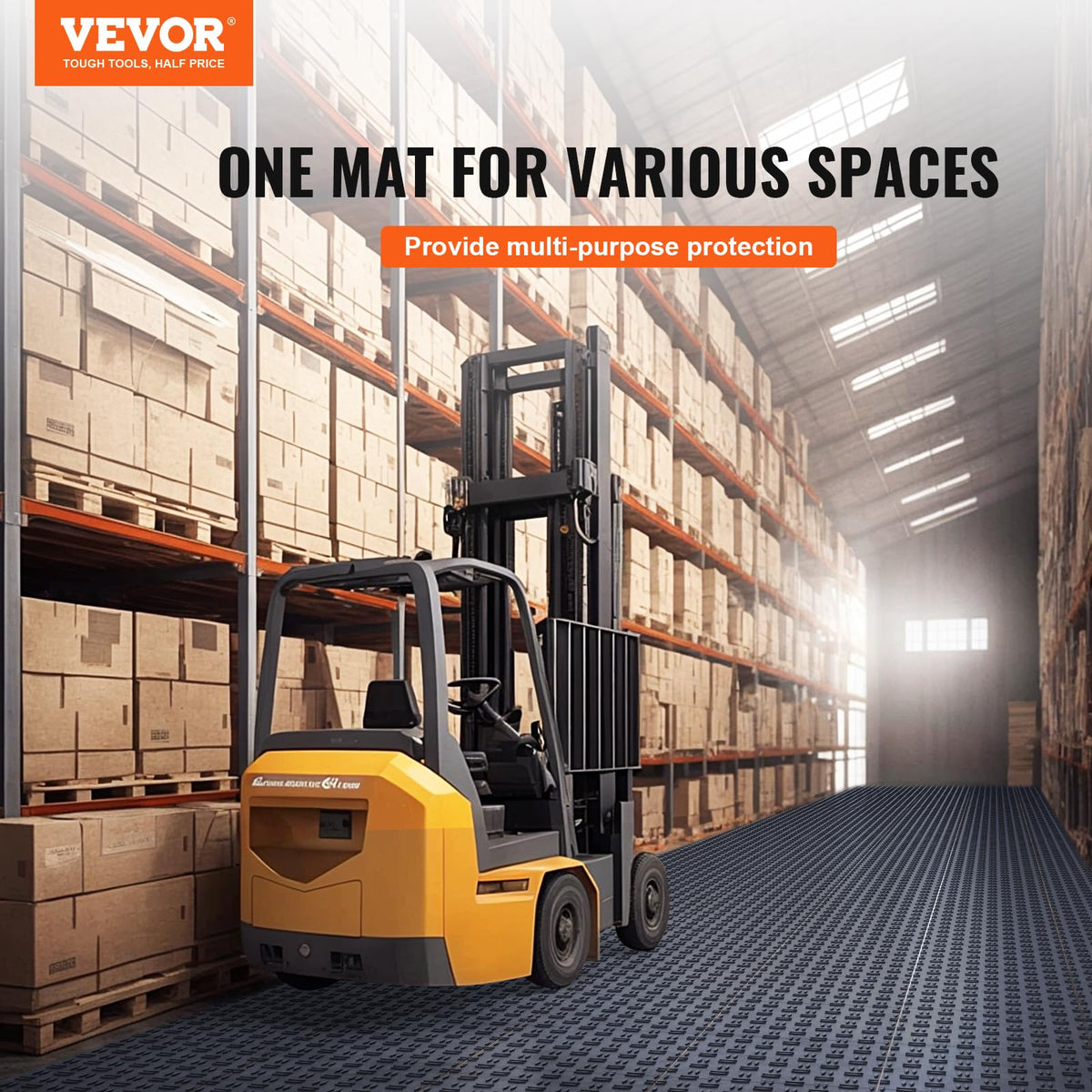 VEVOR close-up diamond texture offering non-slip grip and easy cleaning