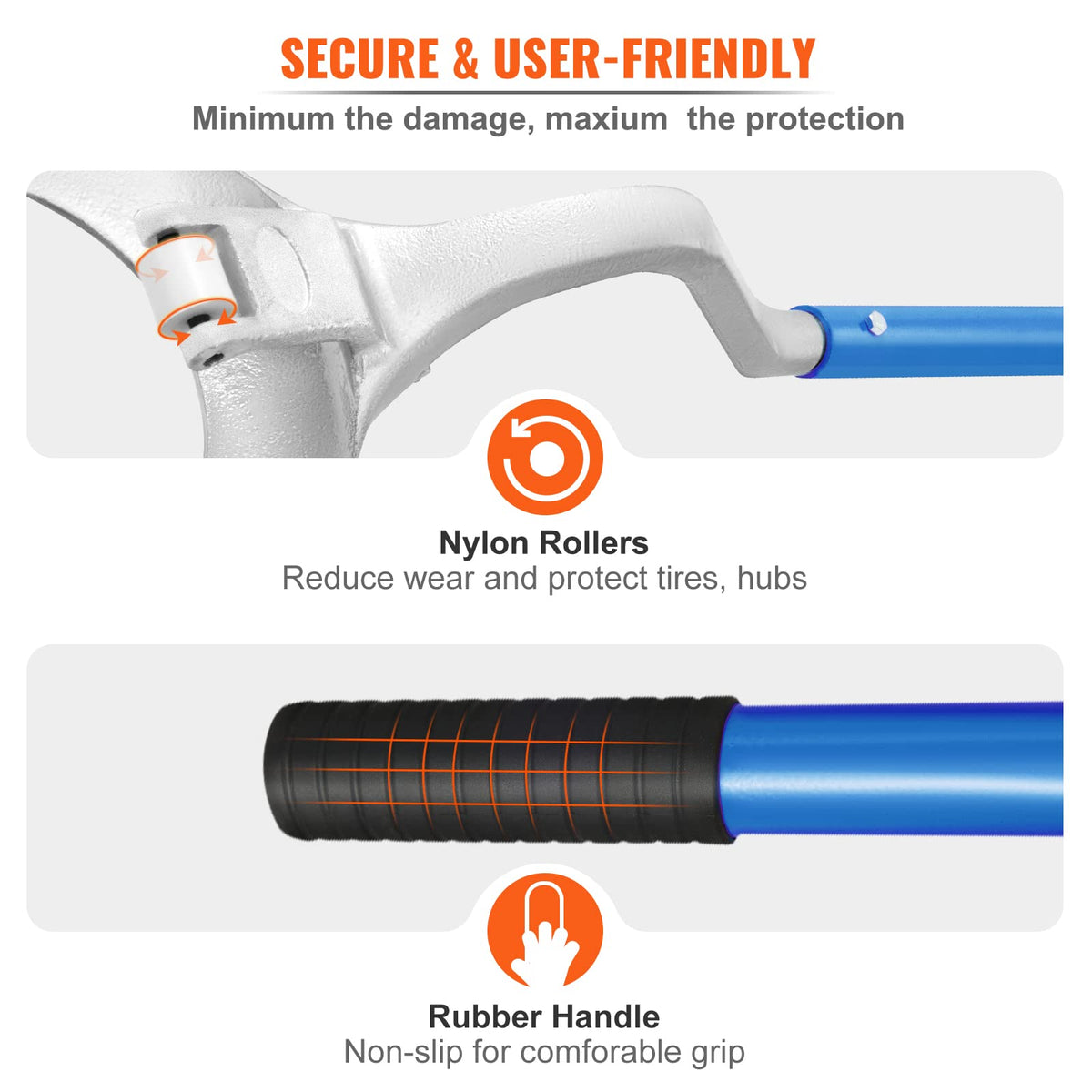 VEVOR powder-coated finish texture resisting corrosion and wear