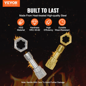 VEVOR dies close-up showing precision ground teeth for reliable thread restoration