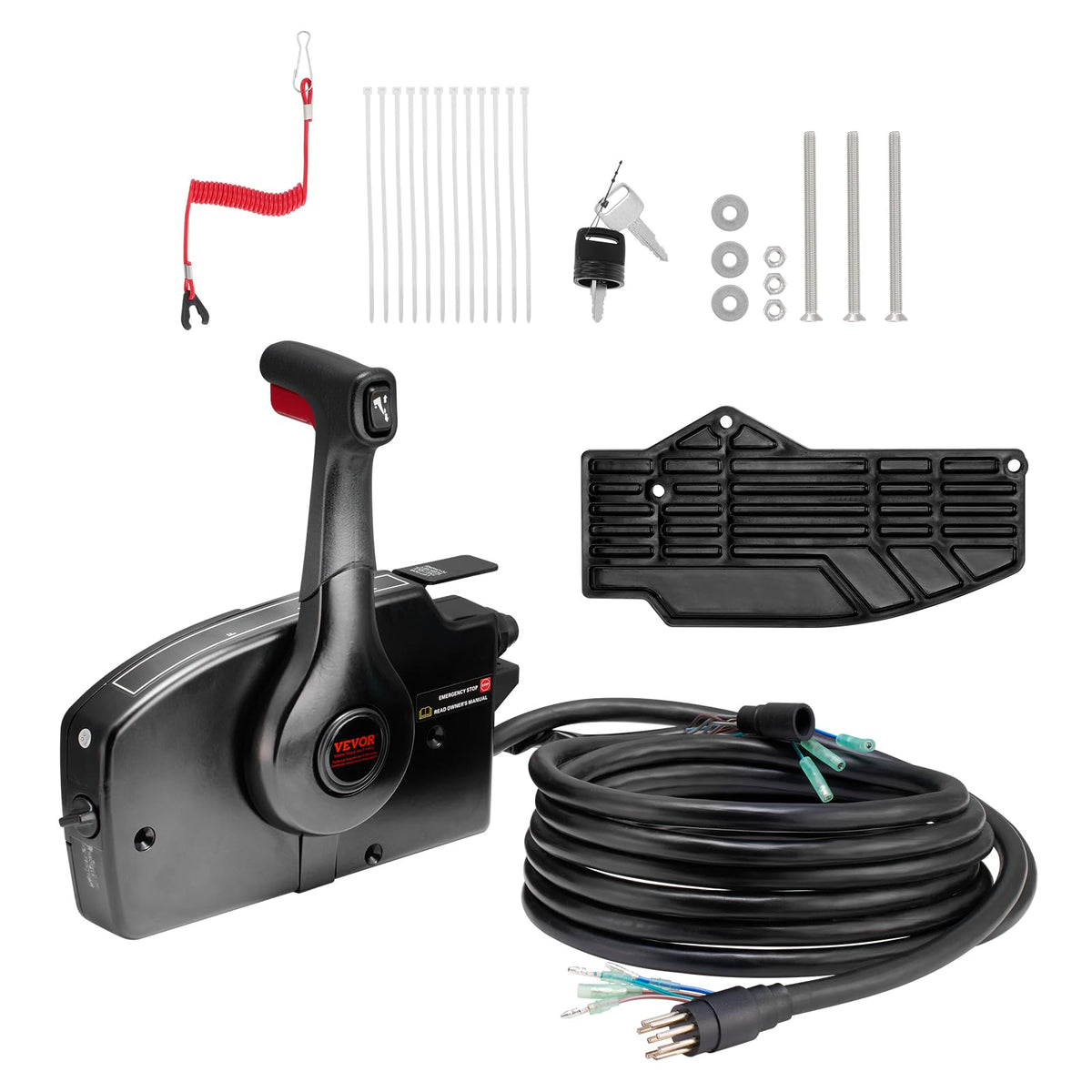 VEVOR throttle control front view showing durable housing and clear controls, improving reliability