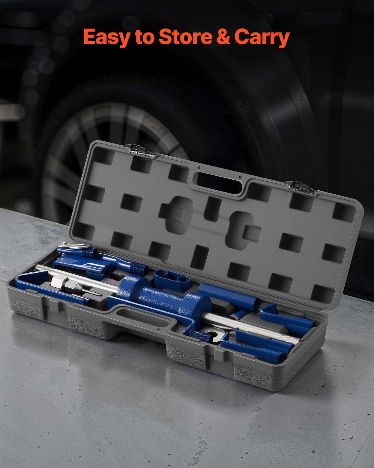 VEVOR tool in use pulling a door dent demonstrating practical repair benefit