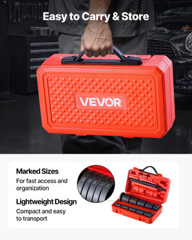 VEVOR molded toolbox interior with size markings for fast organized access