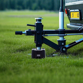 VEVOR trailer jack block material closeup displaying durable PP construction
