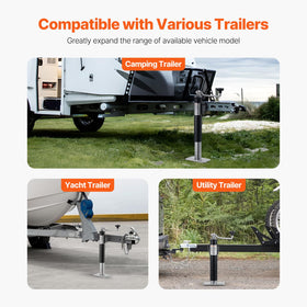 VEVOR lift height comparison showing adjustable 11.1 to 21 inch range