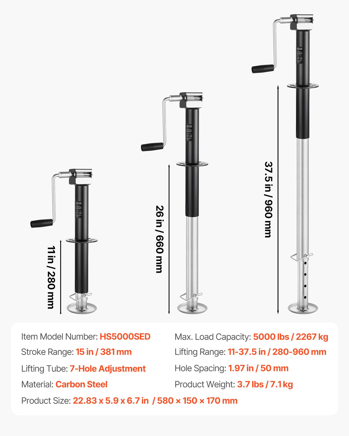 VEVOR galvanized and powder-coated tubes resisting rust and wear
